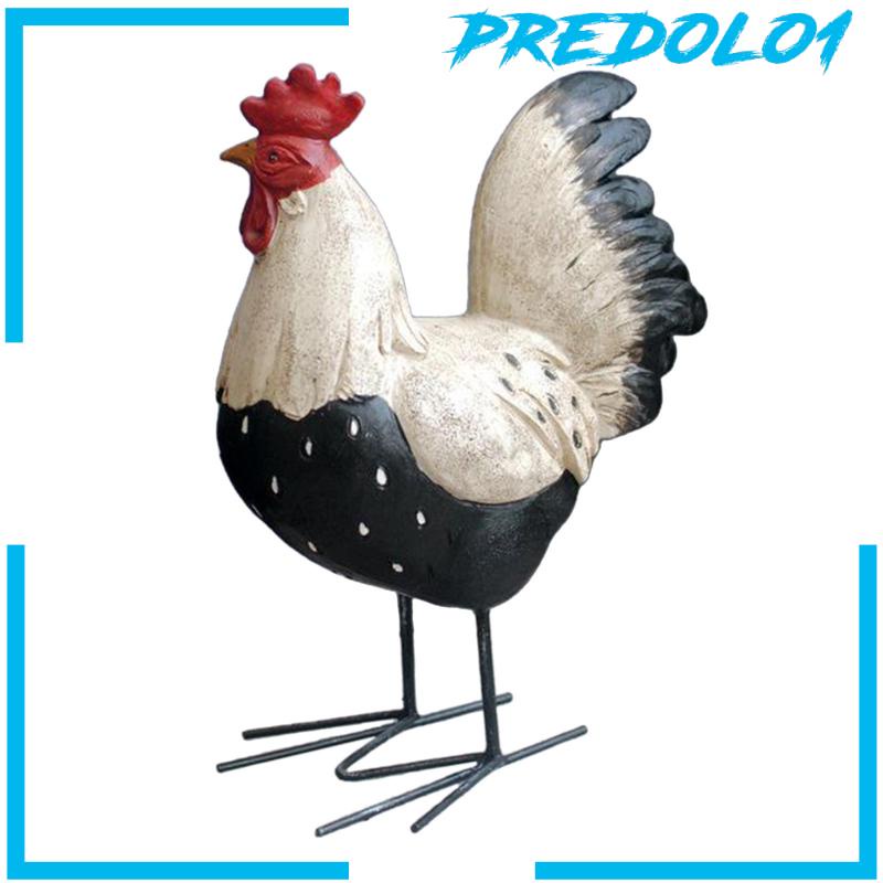 [Predolo1] Miniatur Patung Outdoor Ayam Hewan Halaman Seni Rumput Ornamen Untuk Pesta