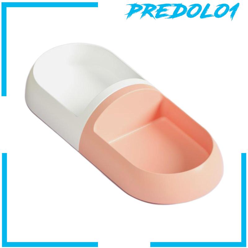 [Predolo1] Mangkok Ganda Kucing Mangkuk Makanan Kucing Reusable Capsule Shaped Untuk Aksesoris