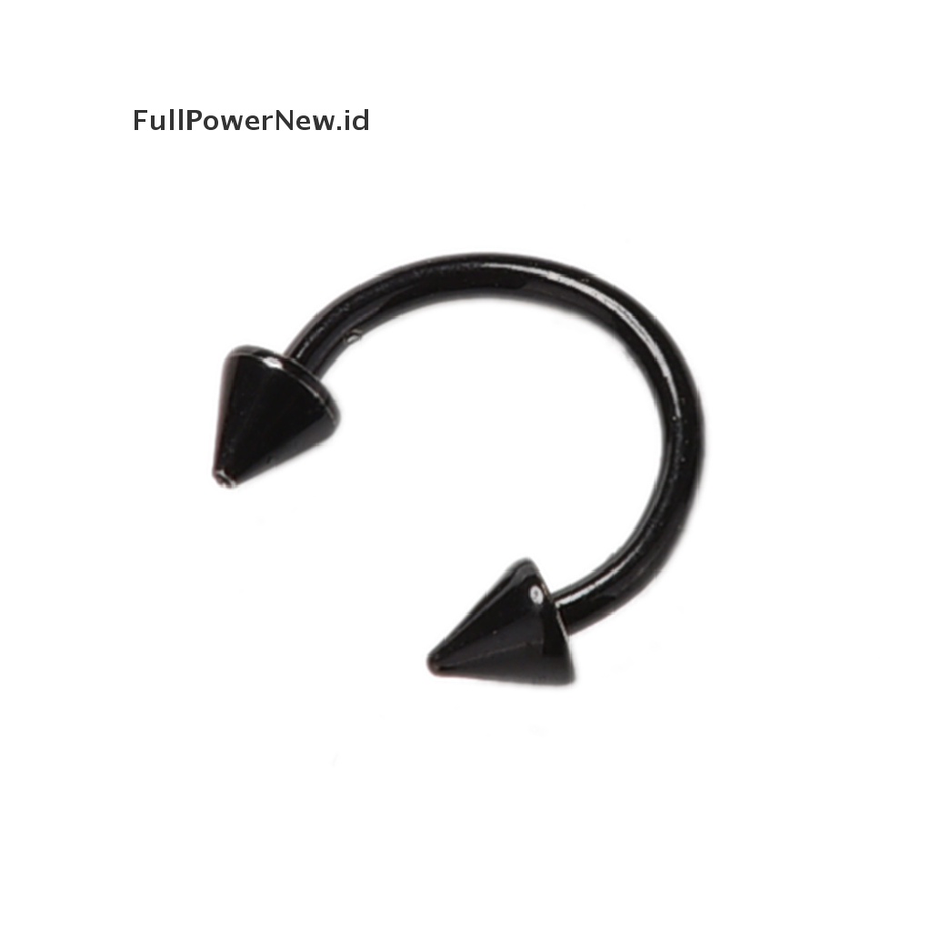 Power 1X Stainless Steel Perhiasan Tubuh Tapal Kuda Hidung Septum Bibir Cincin New ID