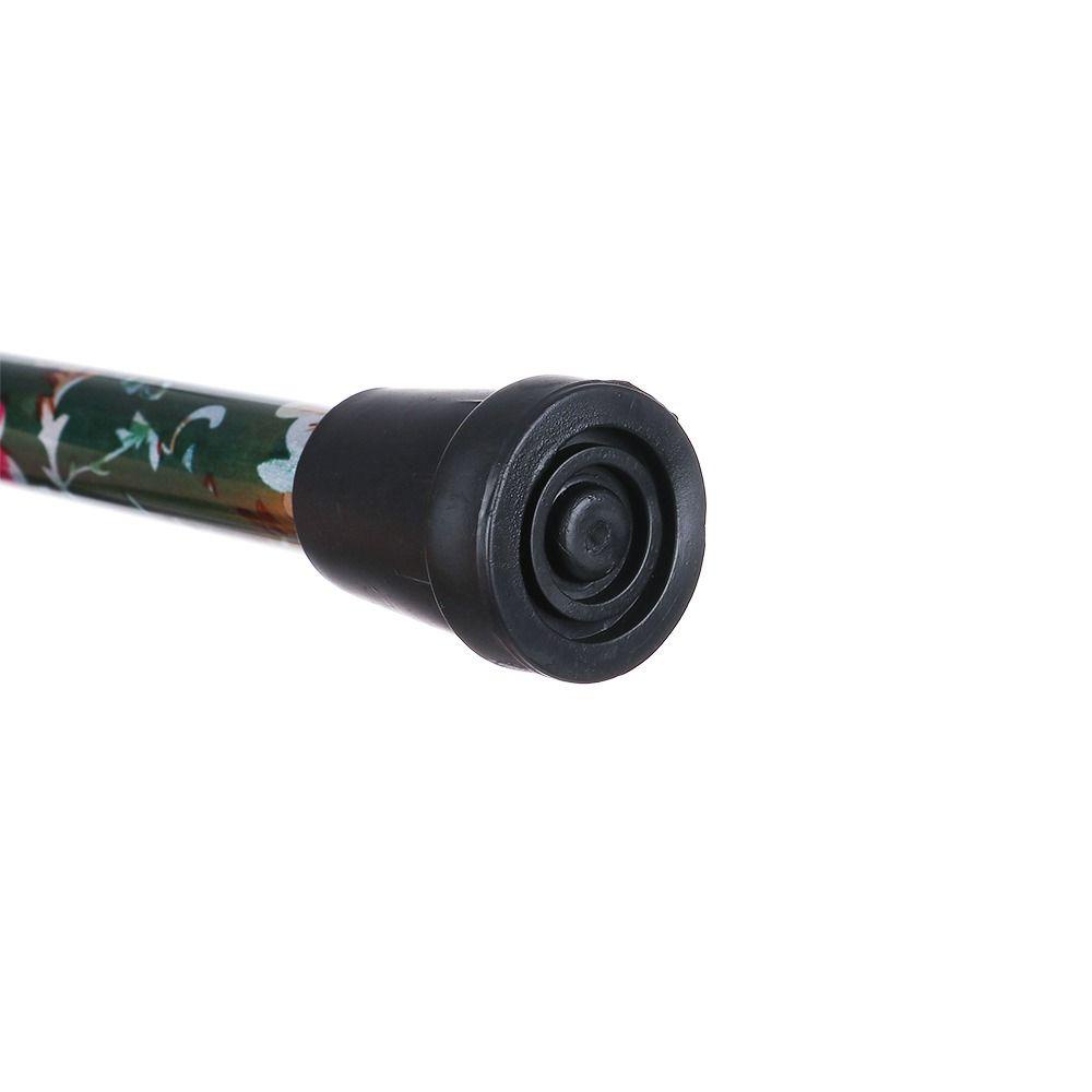 AUGUSTINA Alpenstock Lipat Untuk Wanita Pria Mendaki Hiking Off-Road Hiking Tiang Trekking Lipat Lima Simpul Staf Amanah Lari Tongkat Kruk Luar Ruangan Floral Metal Cane