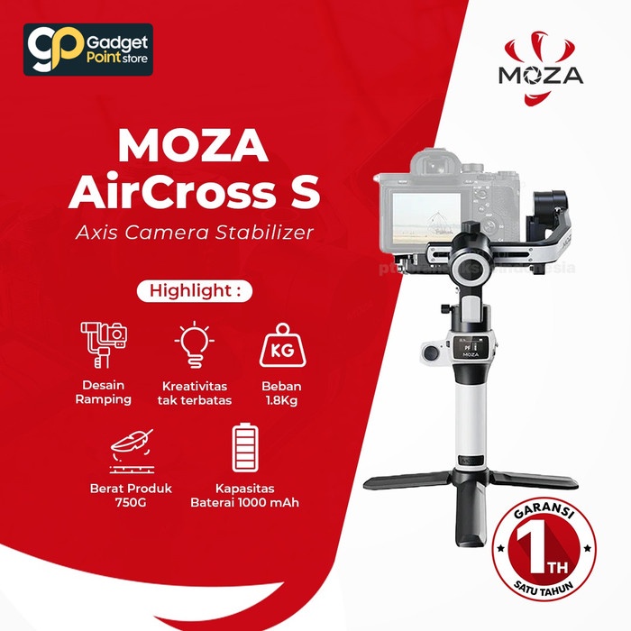 Moza Aircross S Gimbal Stabilizer Camera Axis Camera - Garansi Resmi