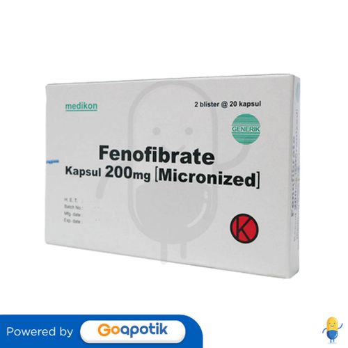 FENOFIBRATE MEDIKON 200 MG BOX 40 KAPSUL