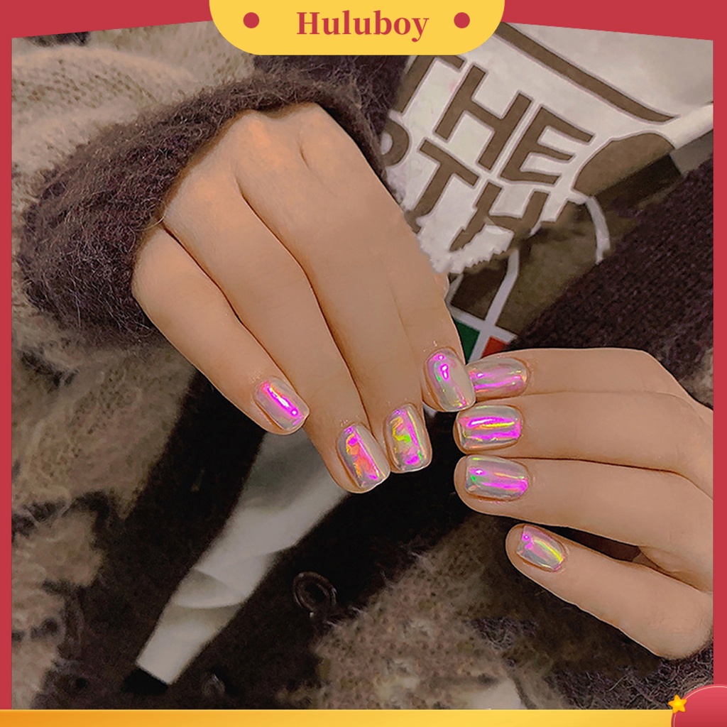 {In Stock} Stiker Kuku Removable Permukaan Mengkilap Plastik DIY Nail Art-Aurora Film Manicure Transfer Kertas Perlengkapan Kuku