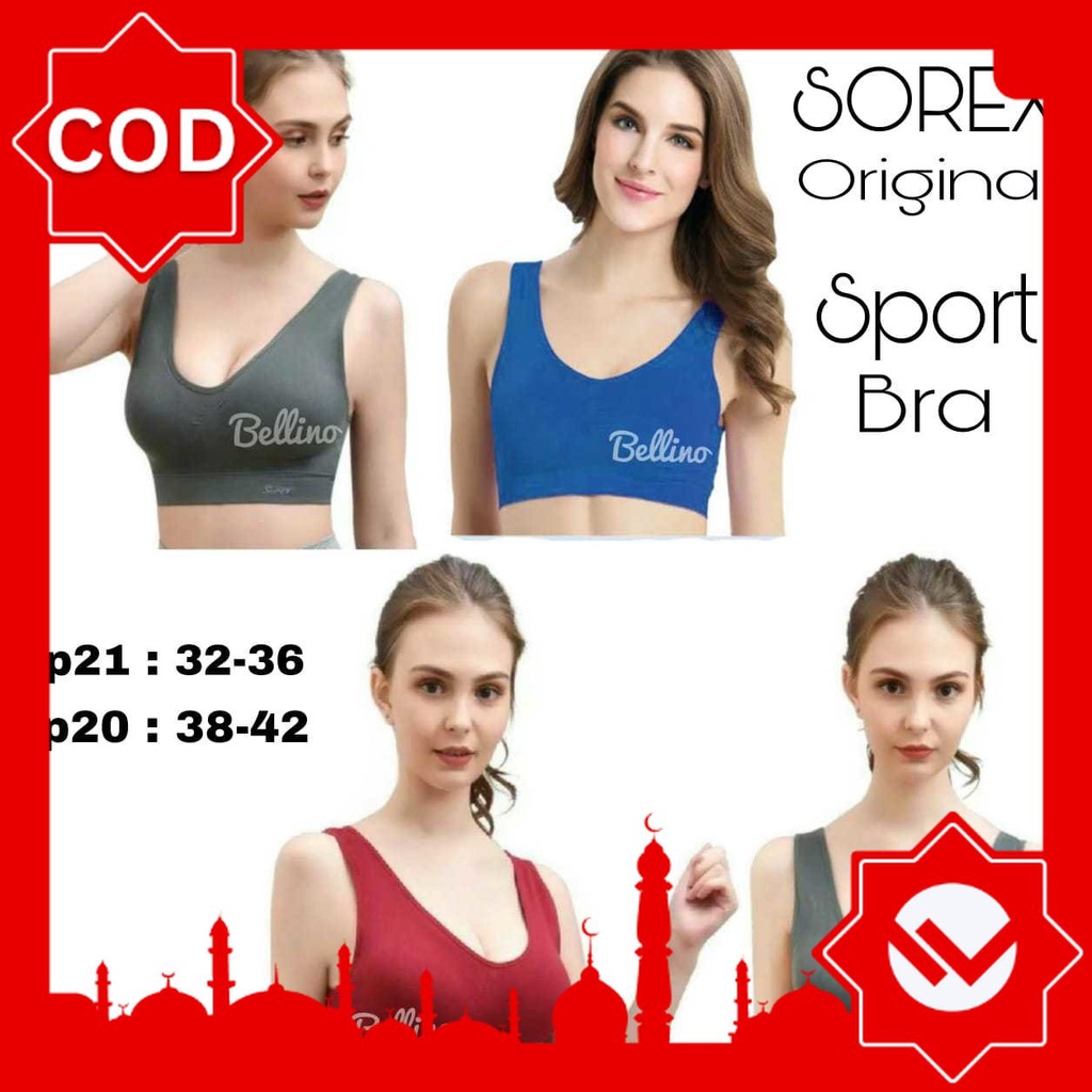 Sport Bra Wanita Original Sorex Size 32-36 & 38-42 Sp21 Sp20 Bh Wanita