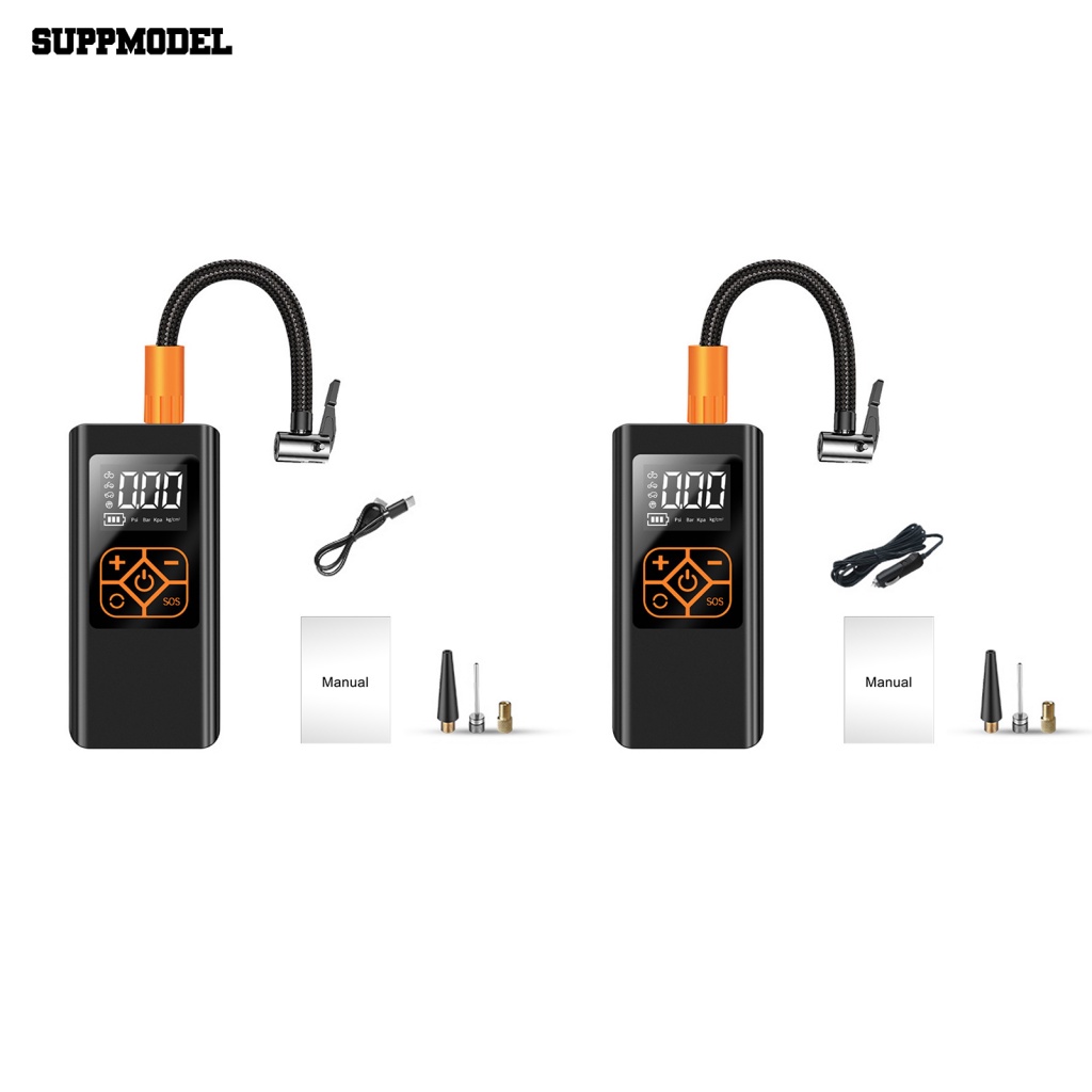 Suppmodel 1set Pompa Angin Mobil Ampuh Perlengkapan Otomatis Bola Sepeda Car Tire Air Pump Rechargeable