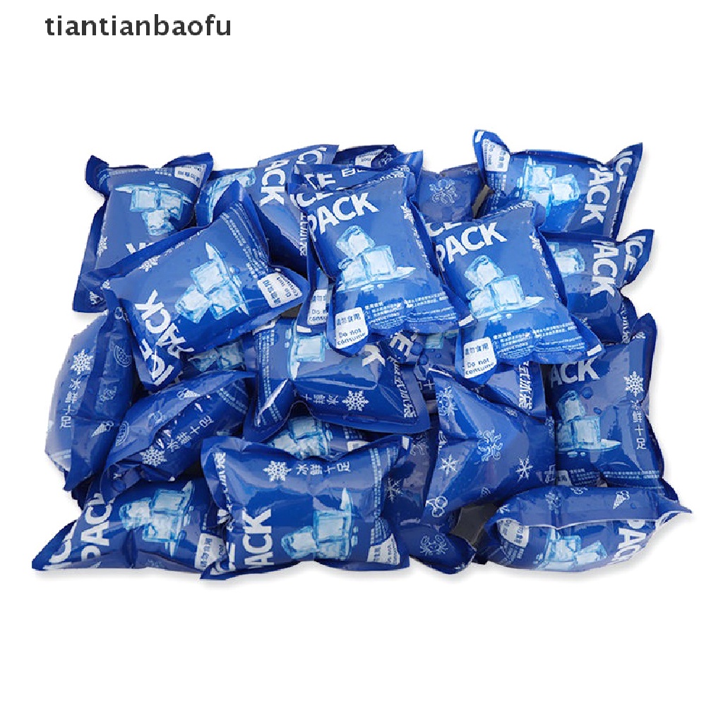 [tiantianbaofu] 10pcs Reusable Cold Ice Gel Pack Cooler Bag Terapi Nyeri Tidak Beracun Camping Food Butik