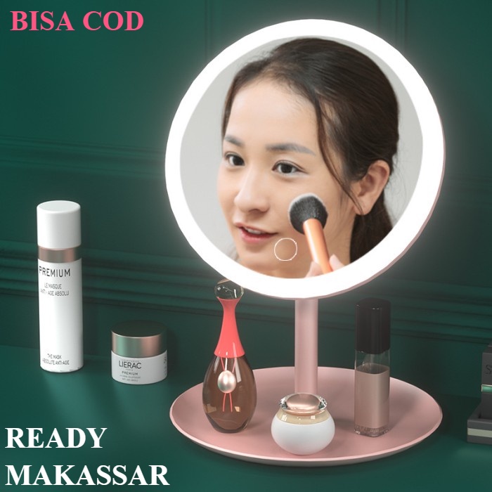 Cermin Make up dengan Lampu Led Touchscreen Rotasi 90 derajat / Cermin with LED / LED Make up Mirror