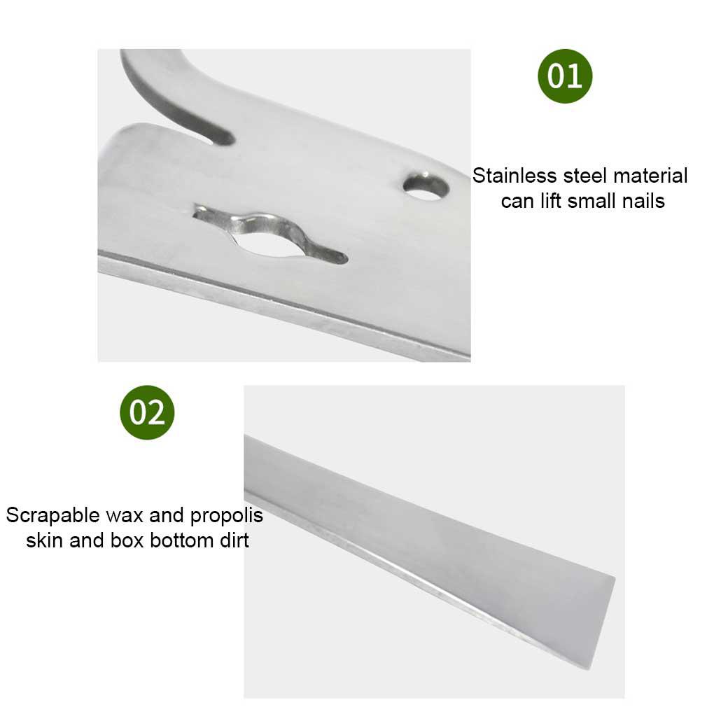 Beehive Scraper Stainless Steel Portable Cermin Tahan Lama Pengerok Madu Tipe Jempol Alat Ternak Lebah Praktis Untuk Ternak Lebah