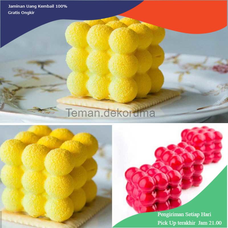 TD - DPR Miki Cetakan Kue 3D Cube Baking Cake Dessert Molds Candle Silicone - MH02