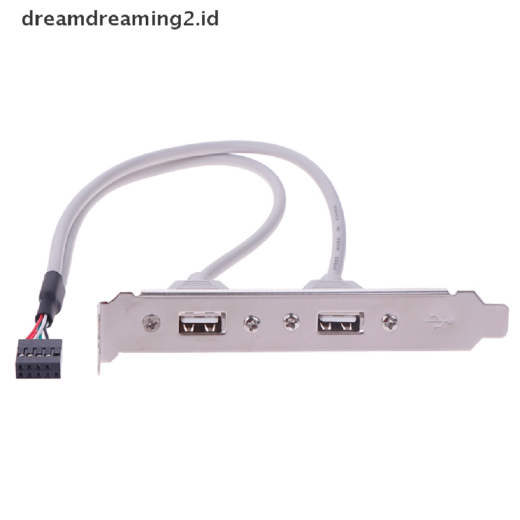 (hot) 1pc 2port USB2.0 Ekspanding Panel Belakang Ke Motherboard USB Header Adapter//