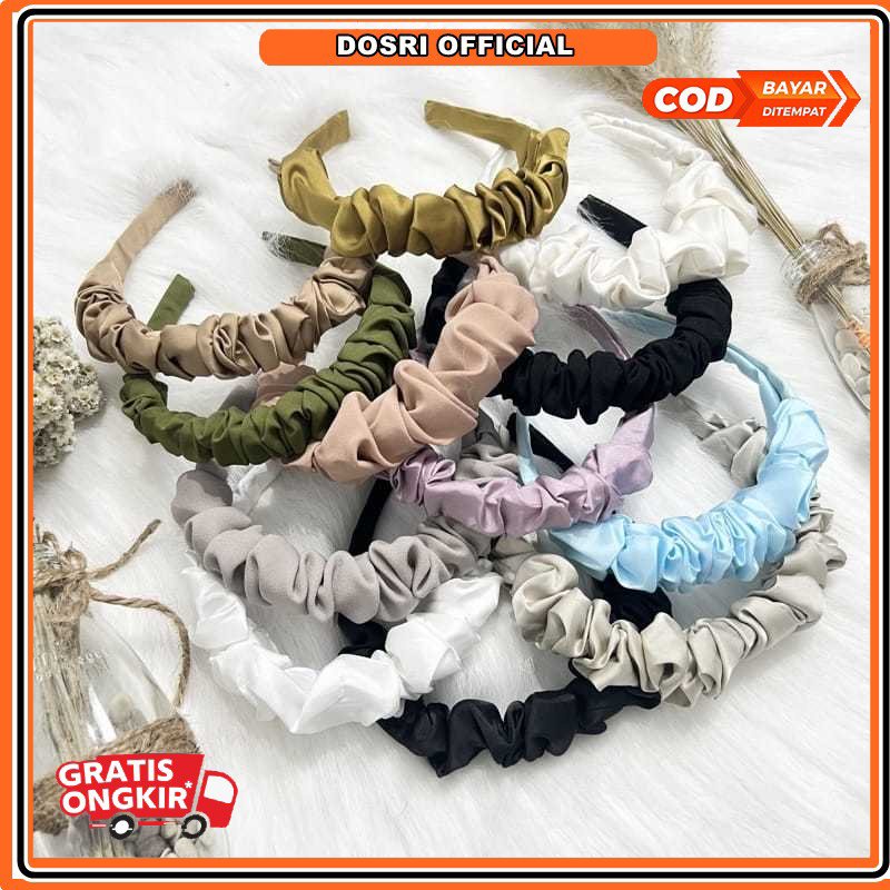 Bando Kerut Scrunchie Serut Headband Bandana