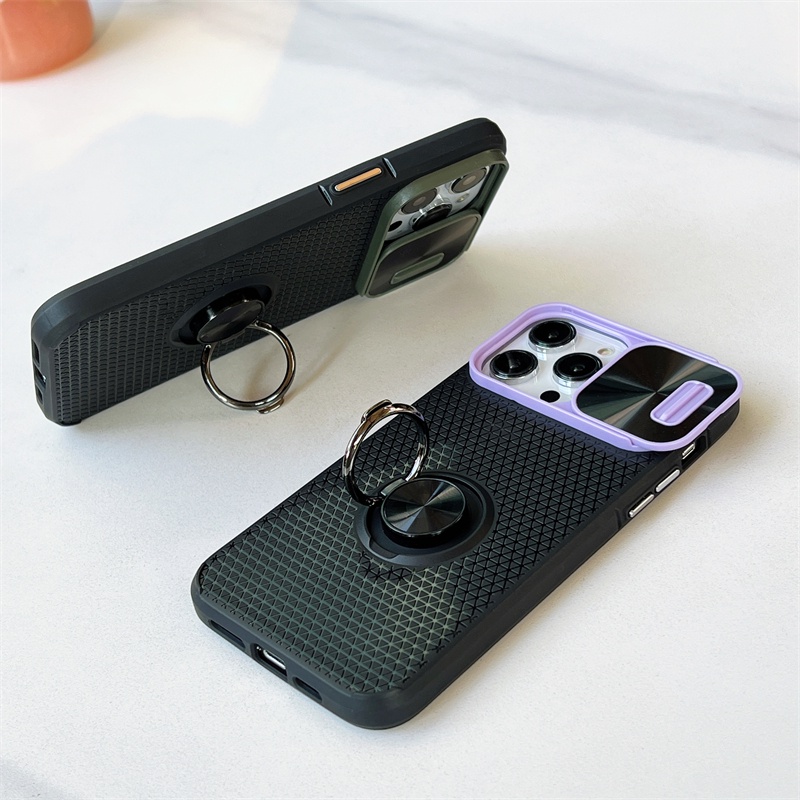 360 ° Casing Holder IPhone Untuk Proteksi Lensa Slide14 13 12 11 Pro X XS Max7 8 14 Plus XR Casing Belakang