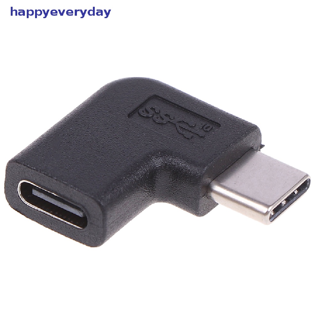 [happy] Sudut Kanan 90derajat USB 3.1 Tipe C Male To Female USB-C Converter Adapter [ID]