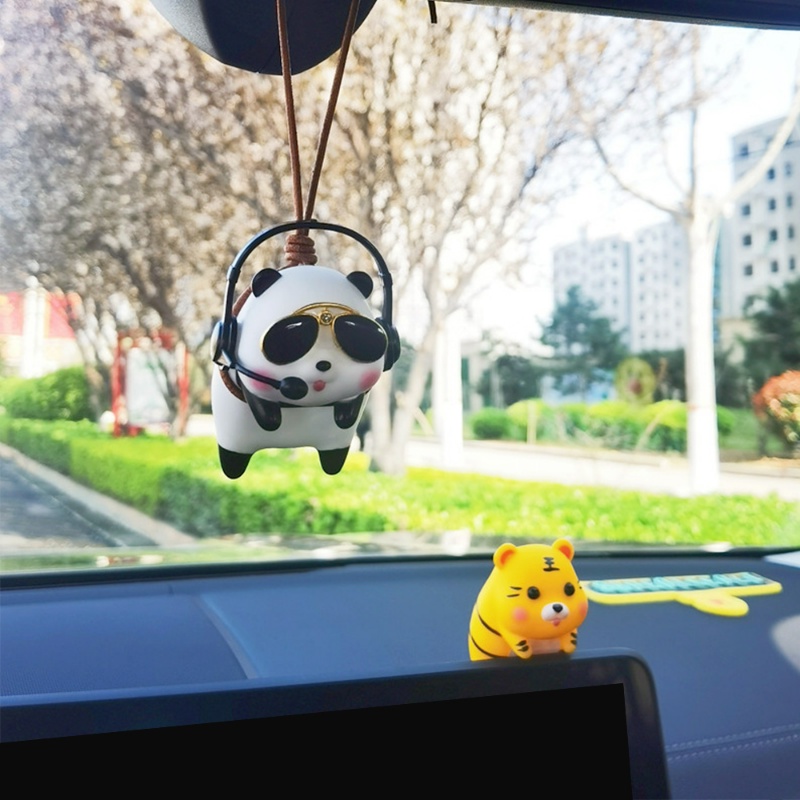 Cute Panda Tiger Car Pendant/Auto Spion Dekorasi Liontin Kreatif Ayunan Mobil Interior Decoraction Aksesoris