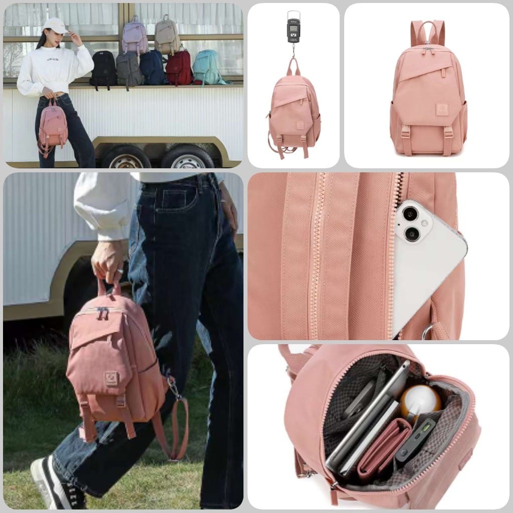 NEW GUDIKA Mini Ransel Bee 5242 | Bisa Ransel Bisa Selempang Anti Air Import Original | WaistBag | Tas Dada | Backpack | Minibag |Tas Punggung | Tas Cewek | Tas Perempuan | Tas Wanita