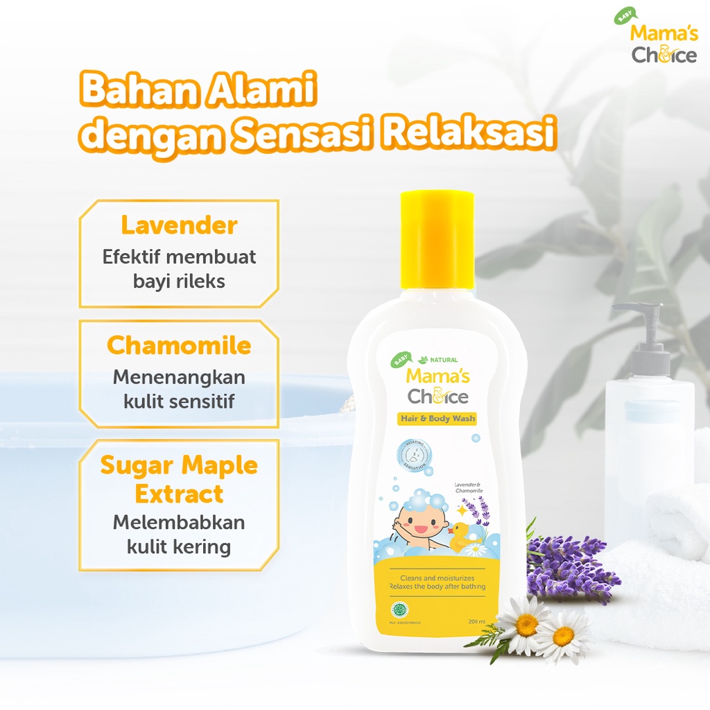 Sabun Shampoo Bayi |  Mama's Choice Baby Hair and Body Wash (Sabun Sampo Bayi Formula Tear Free, Terdaftar BPOM)