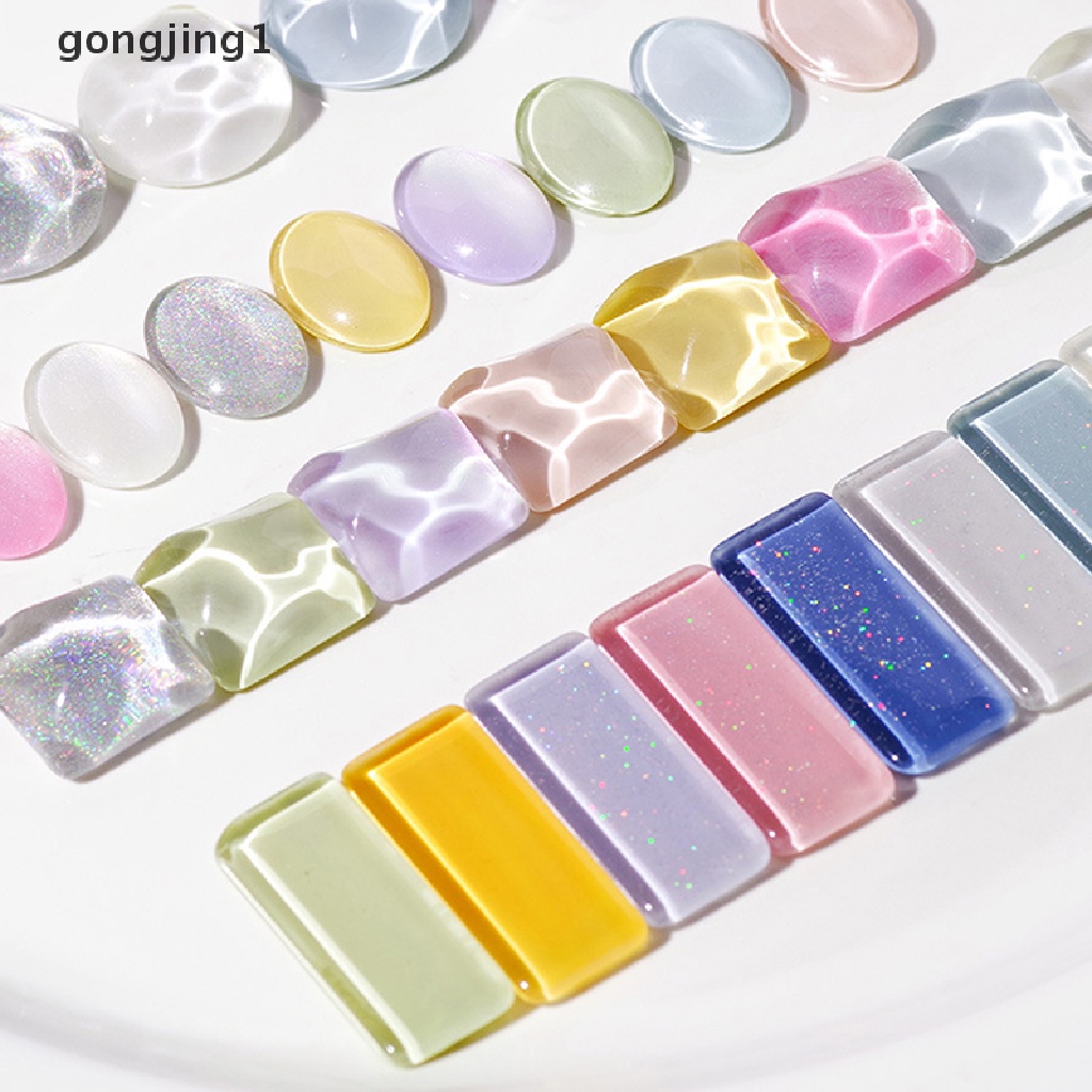 Ggg 40Pcs Kaca Transparan Nail Art Display Goyang Poles Papan Warna Tips Tools ID