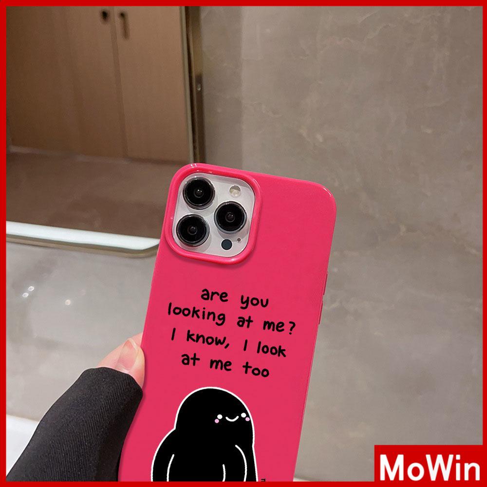For iPhone 14 Pro Max iPhone Case Pink Glossy TPU Soft Case Shockproof Protection Camera Cute Cartoon Compatible with iPhone 13 Pro max 12 Pro Max 11 xr xs max 7Plus 8Plus