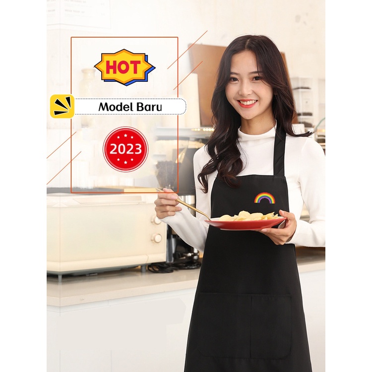 Apron Waterproof Celemek Masak Dapur Pria Wanita Celemek Barista