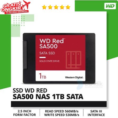 SSD WD RED SA500 NAS 1TB 2,5 SATA " WD SA500 1TB "