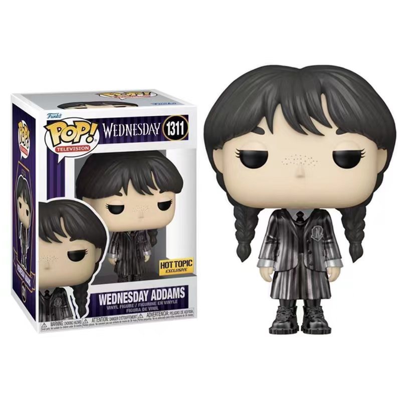 Funko POP Anime The Addams Family Action Figure PVC Rabu Addams811# 1309# 1310# 1311# Mainan Model Boneka Patung