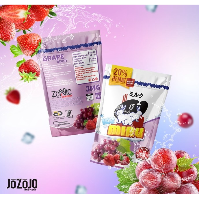 MIRU FRUITY ICE GRAPE BERRY 60ML 3MG  BY JOZOJO BREWERY