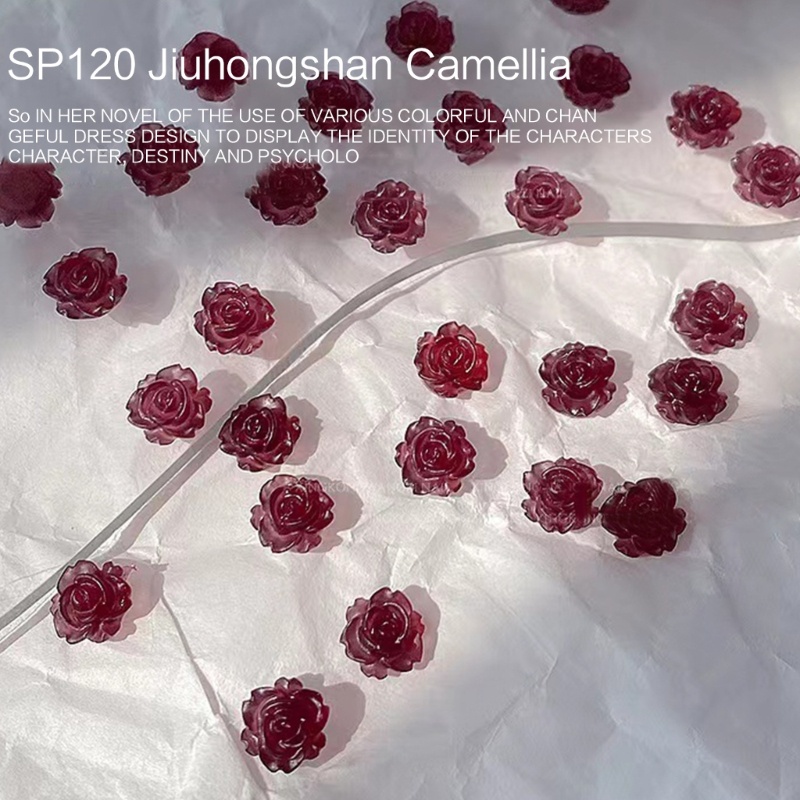 Siy Pesona Kuku Bunga 3D Untuk Kuku Akrilik Camellia Nail Charms DIY Nail Art-Decor