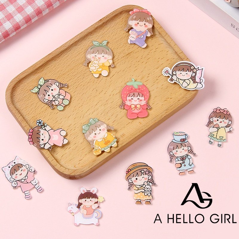 Bros Pin Enamel Desain Kartun HELLO Kitty Lucu Untuk Wanita