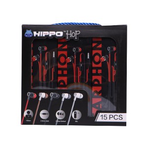 Hippo Earphone Hop Super Bass Jack 3.5 mm Wired Handsfree Android Original Earbuds Headset