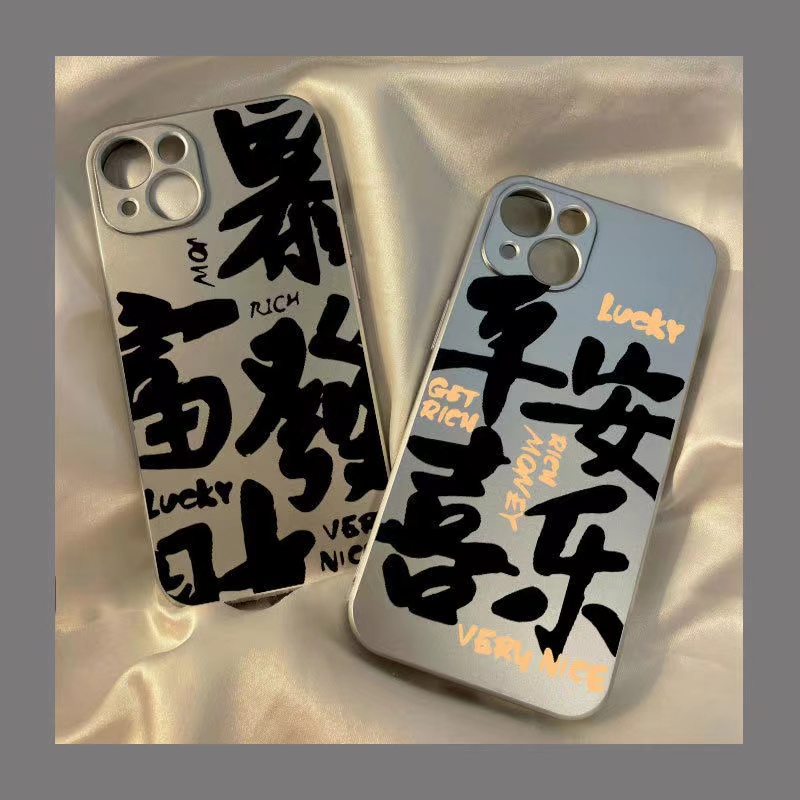 IPHONE Soft Case Kompatibel Untuk Iphone11 14 13 12 Pro Max XS XR X8+7 6S Plus Casing Ponsel Mini Electroplate TPU Silikon Shockproof Cover