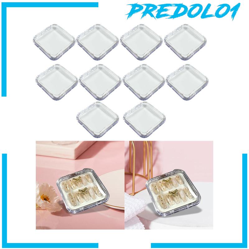 [Predolo1] 10buah Press on Kotak Penyimpanan Kuku Nail Packing Box Untuk Digunakan Di Rumah Salon Kuku