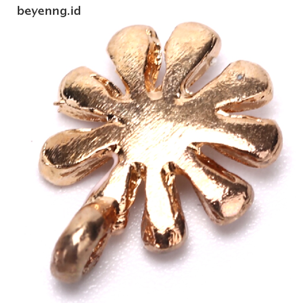Beyen 10PCS Enamel Alloy Liontin Bunga Logam Ch Temuan Perhiasan DIY Craft ID