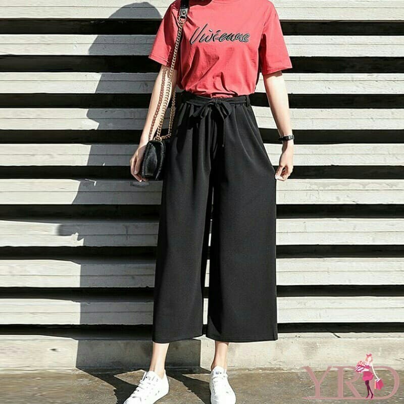 [COD] KULOT PITA PREMIUM UNIQLO / CULLOTE RIBBON CELANA BAHAN WOLLYCREPE PREMIUM TERMURAH