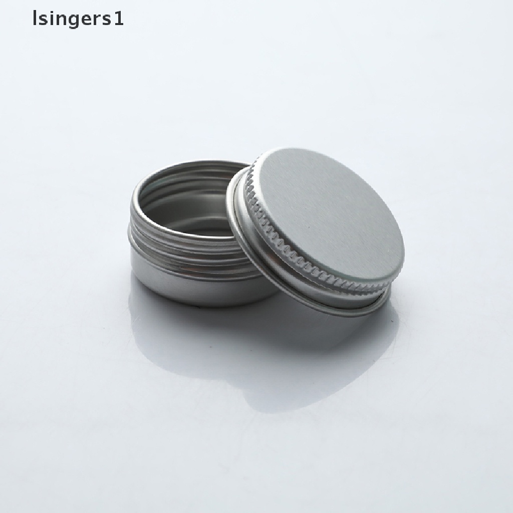 [lsingers1] 10pcs Toples Kaleng Aluminium 10ML Untuk Cream Balm Kuku Wadah Kosmetik Kotak Butik