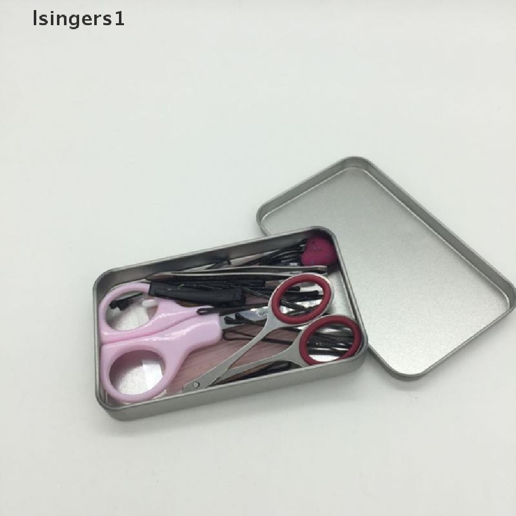 [lsingers1] Kotak Besi Mini Slide Cover Kotak Penyimpanan Perhiasan Pernikahan Pill Case Portable Tin Box Butik