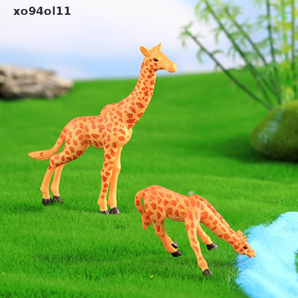 Xo 1Pc Patung Jerapah Model Hewan Pemandangan Mikro Dekorasi Rumah Miniatur OL