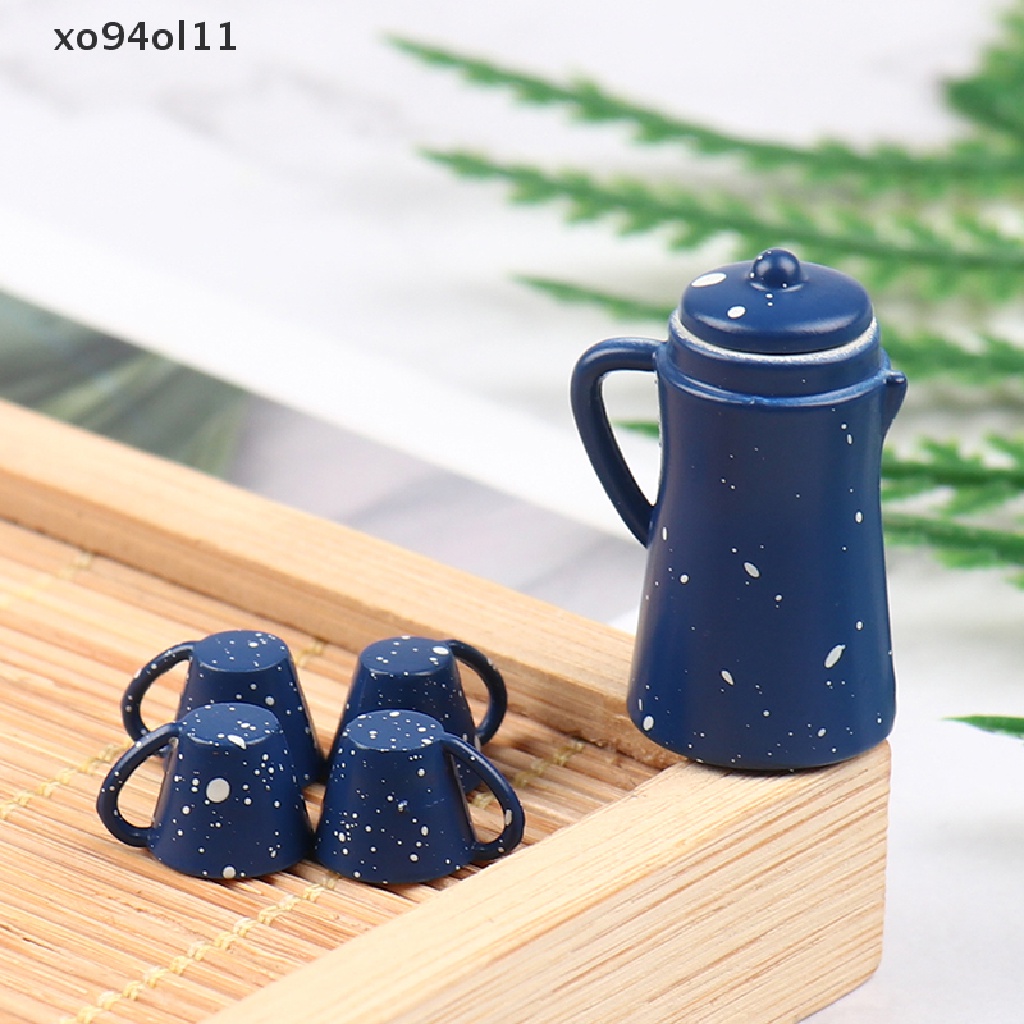 Xo 5Pcs/set1: 12model Mainan Mini Aksesoris Rumah Boneka Kreatif Ketel Merah Hias OL