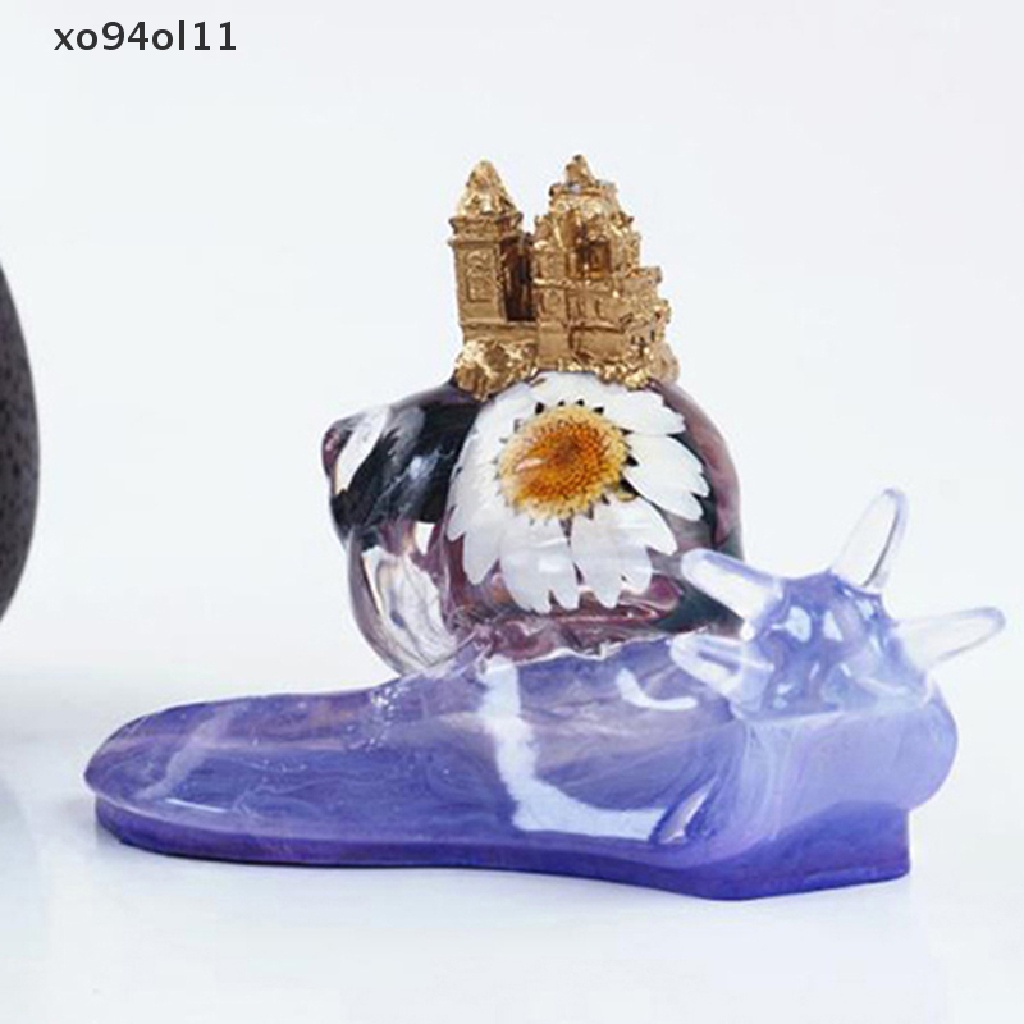 Xo 3 Pcs DIY Kristal Epoxy Resin Cetakan Hewan Siput Castle Resin Silicone Mold Gantungan Kunci Liontin Kristal Silikon Cetakan Dekorasi Rumah OL