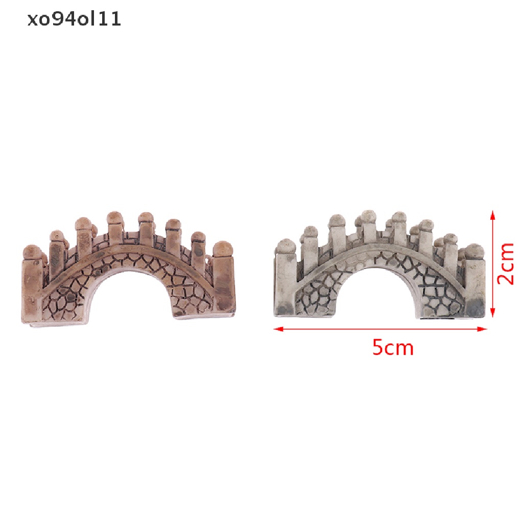 Xo Mini stone bridge resin micro landscape Patung Dekorasi Proses resin OL