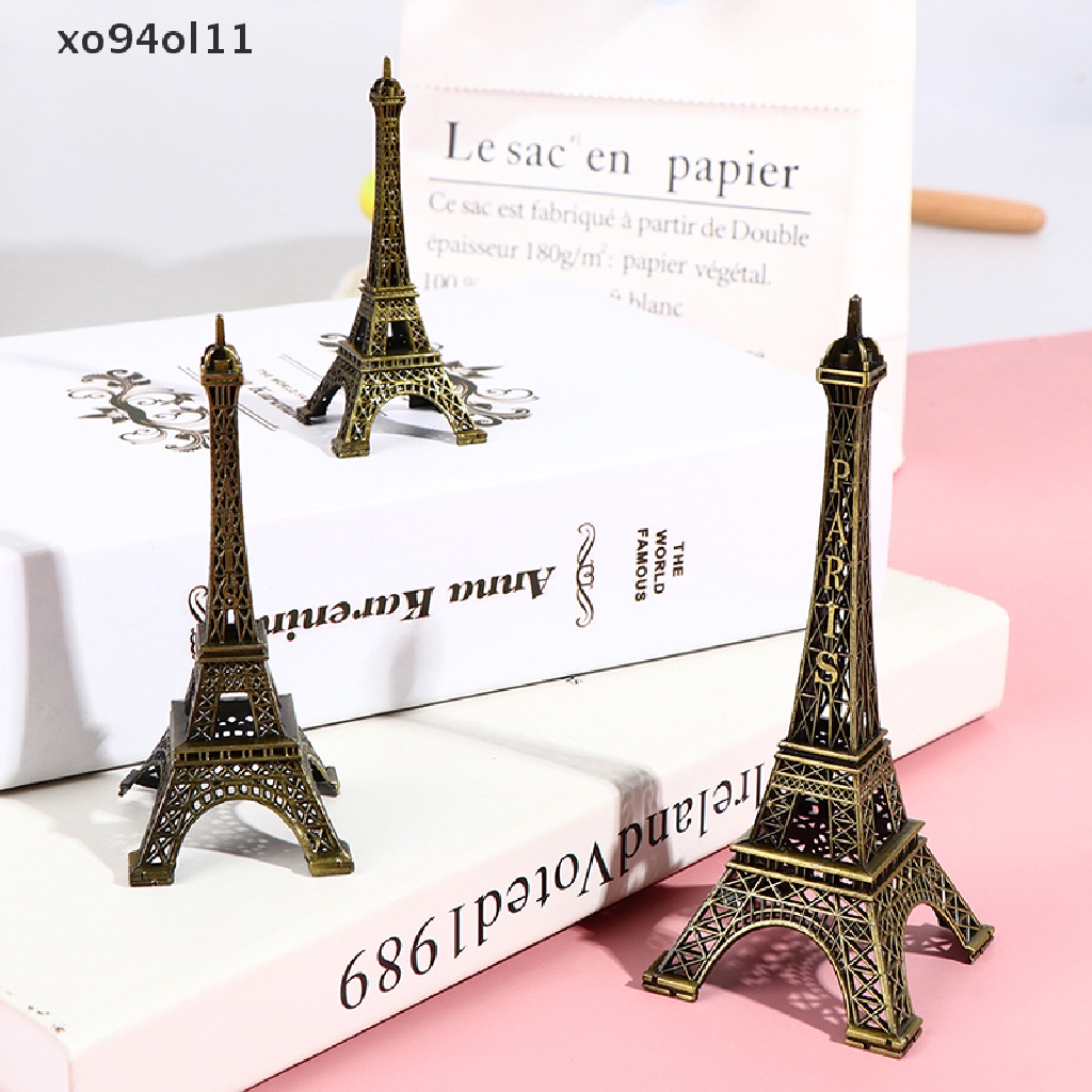 Xo Retro Paris Model Menara Eiffel Meja Rumah Bronze Patung Logam Figurine Decor OL