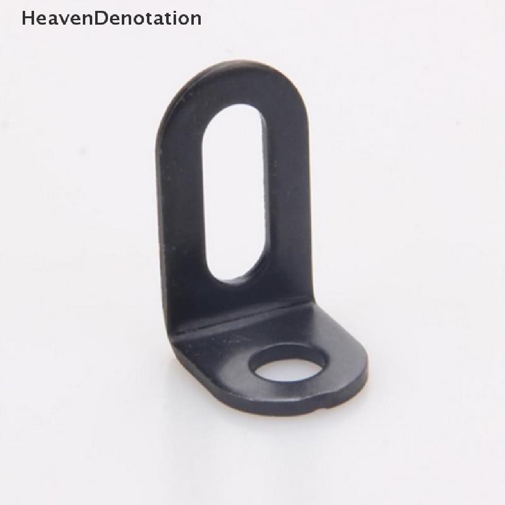 [HeavenDenotation] 10pcs Metal Corner Behel s Sudut Kanan Bentuk L Brace Hitam HDV