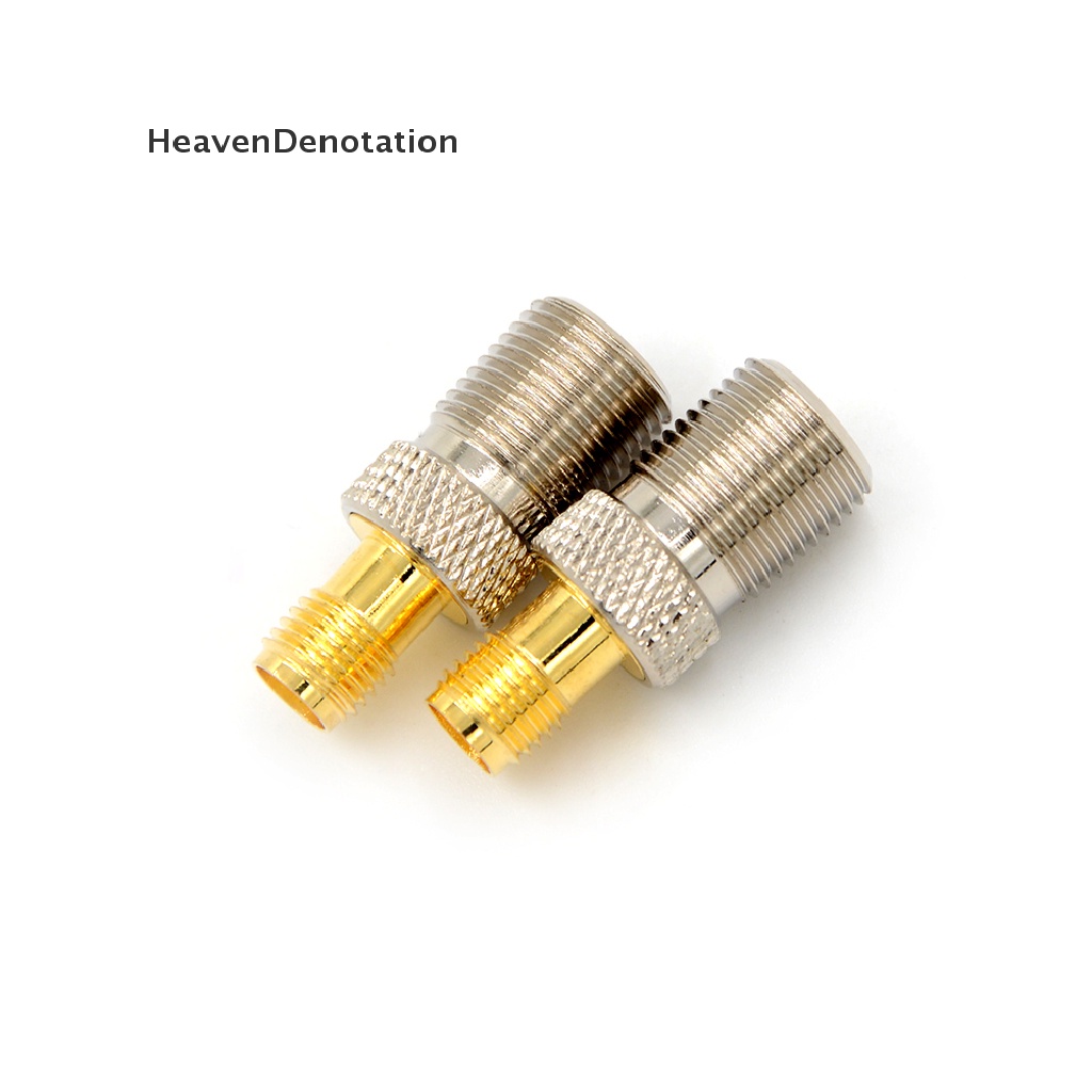 [HeavenDenotation] F Female Jack to SMA Female Jack Konektor Adaptor RF Coax Coaxial Lurus HDV