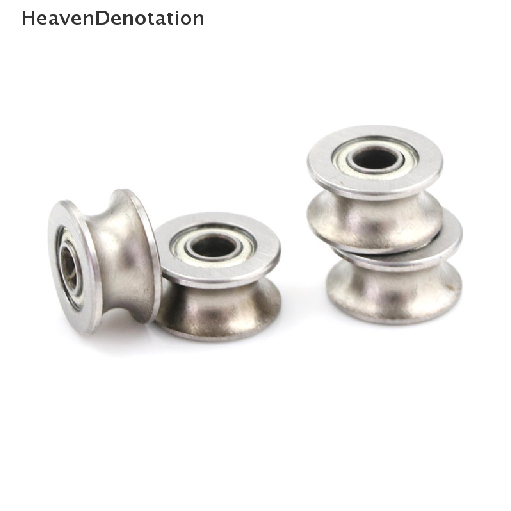 [HeavenDenotation] 4pcs 4 * 13 * 7MM 624UU HCS U Groove Guide Pulley Rail Ball Bearing Roda HDV