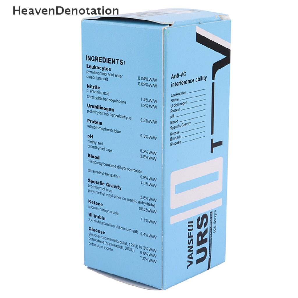 [HeavenDenotation] 100strip URS-10T Strip Reagen Urinalisis 10meter Tes Urine Strip Stool Protein Darah Urin Test Perawatan Kesehatan HDV