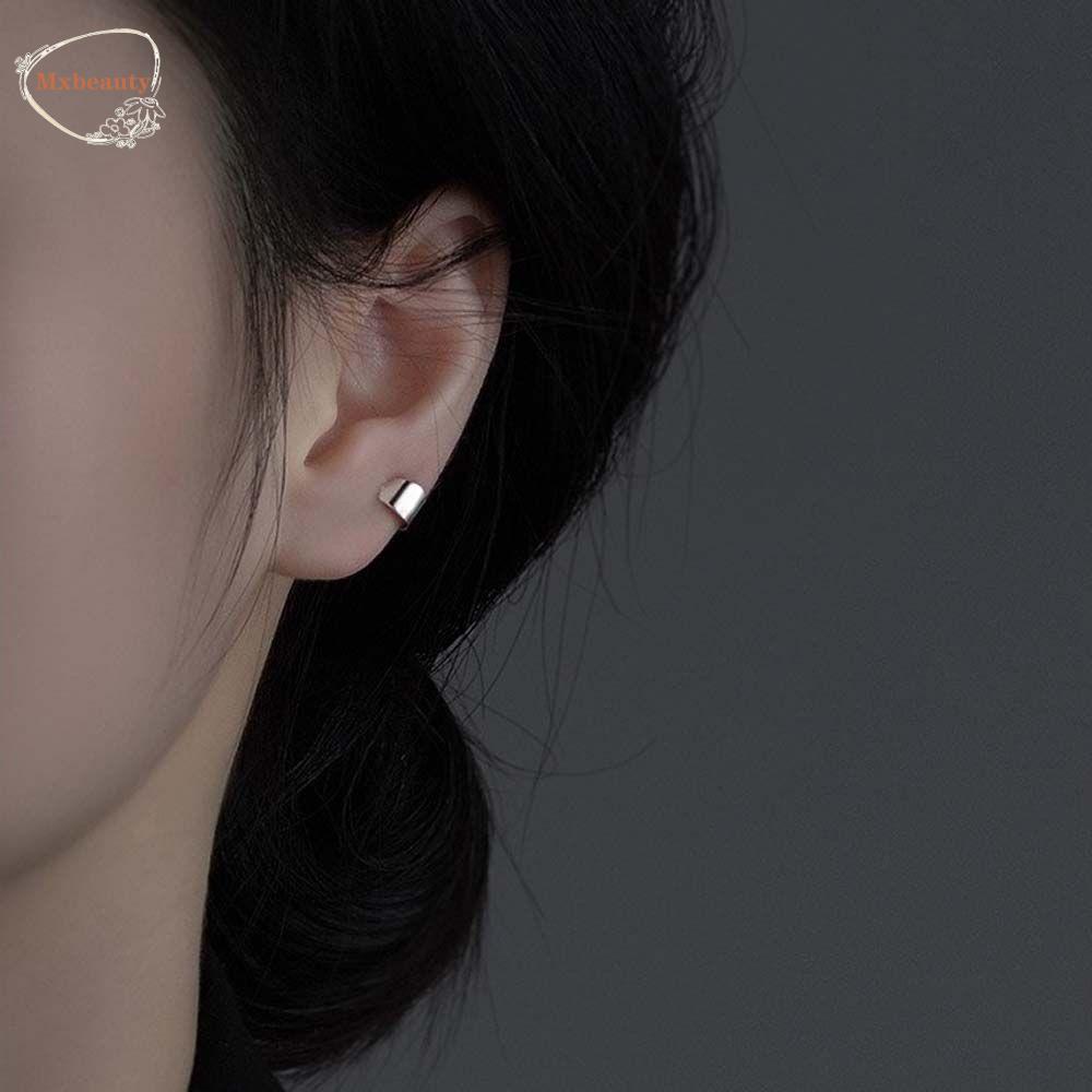 Mxbeauty Anting Stud Minimalis Niche Hadiah Pria Tembaga Telinga Aksesoris Gadis Anting Korea