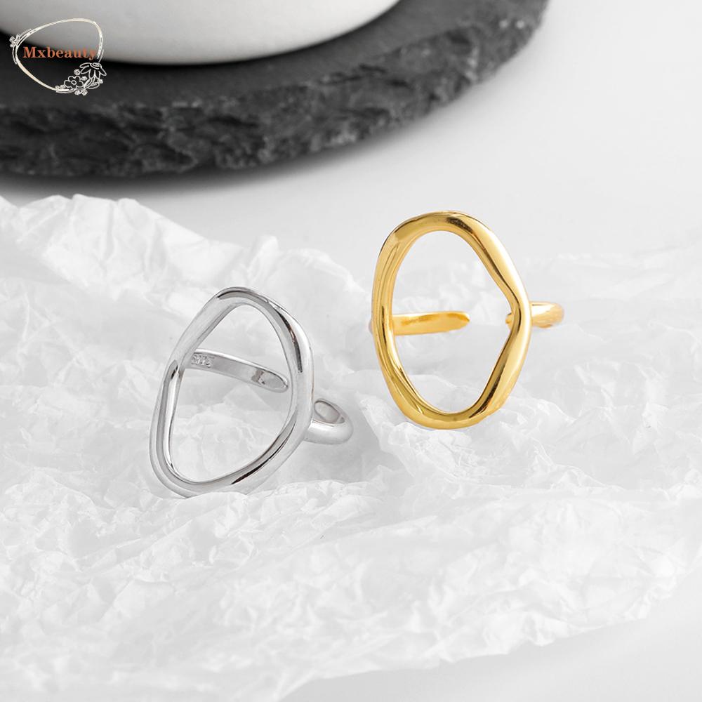 Mxbeauty Cincin Wanita Model Asimetris Gaya Elegan Untuk Pesta