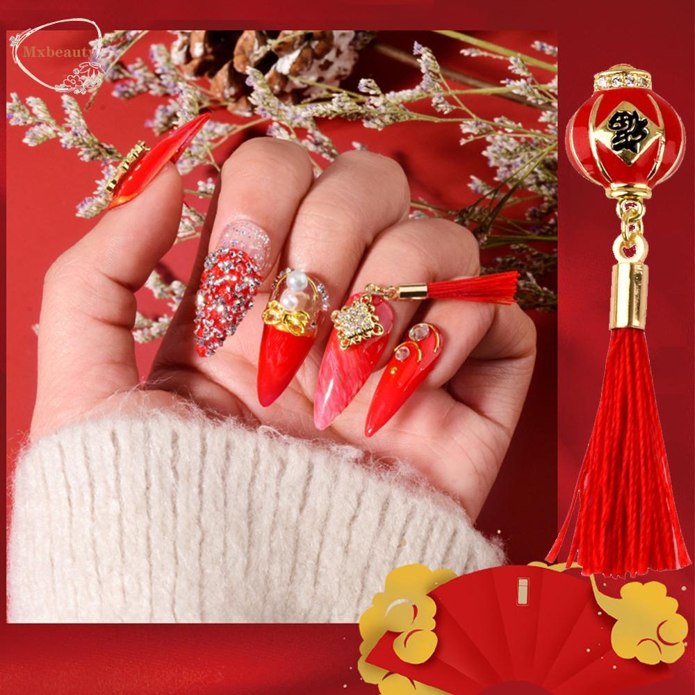 Mxbeauty Charms Kristal Zircon Berlian Imitasi 3D Gaya China Untuk Manicure