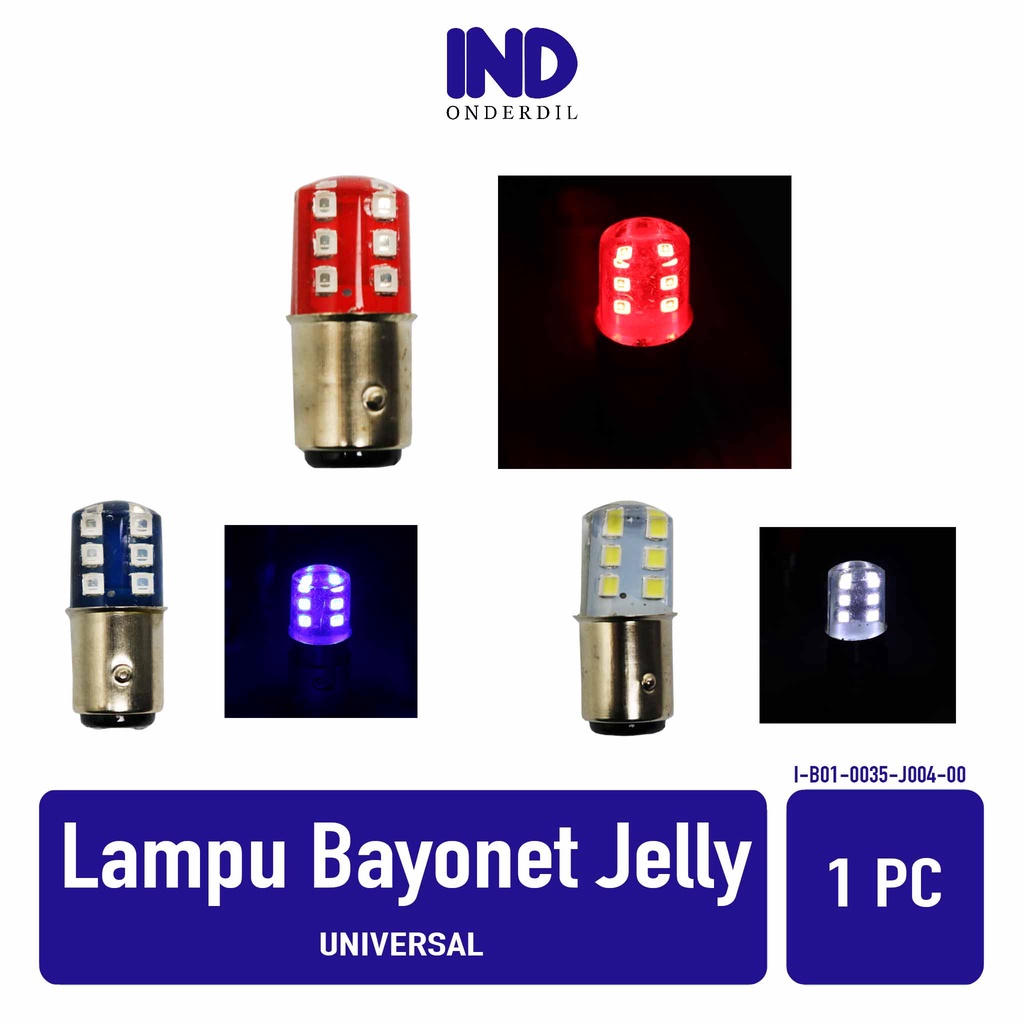 Lampu Belakang LED Jelly Strobo 12 Mata  DC 12 Volt Stop Rem Lamp Stoplamp Bayonet Keda Kedip Flash