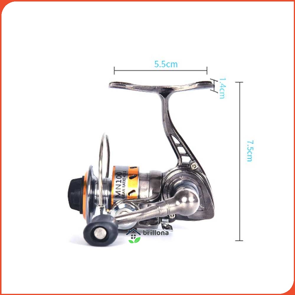 FuYang Reel Pancing Mini Spinning Fishing Reel 4.3:1 Gear Ratio - MN100