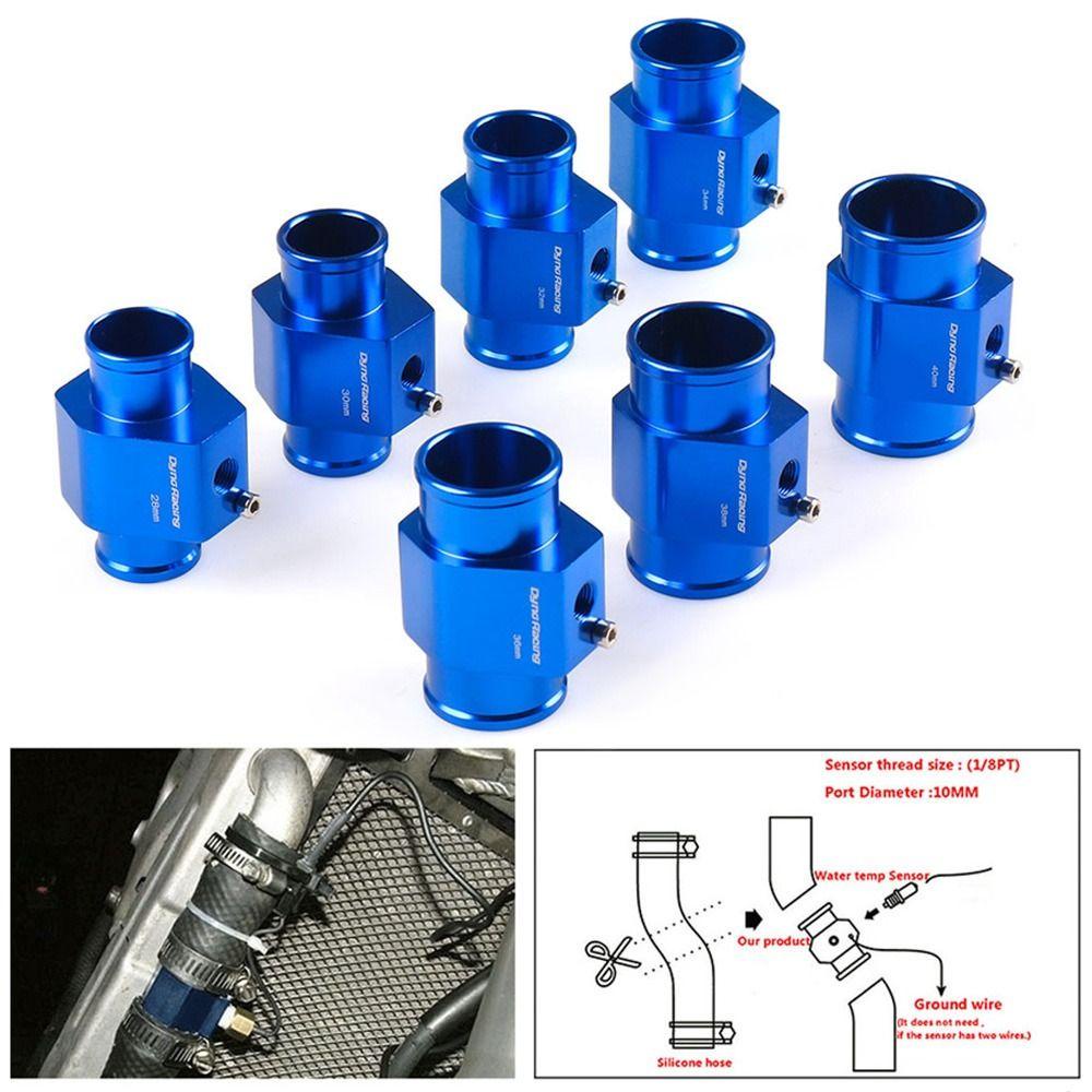 Sambungan Pengukur Suhu Air Nanas Paduan Aluminium Pengukur Mobil Refit Aksesoris Modifikasi Adaptor Selang Radiator